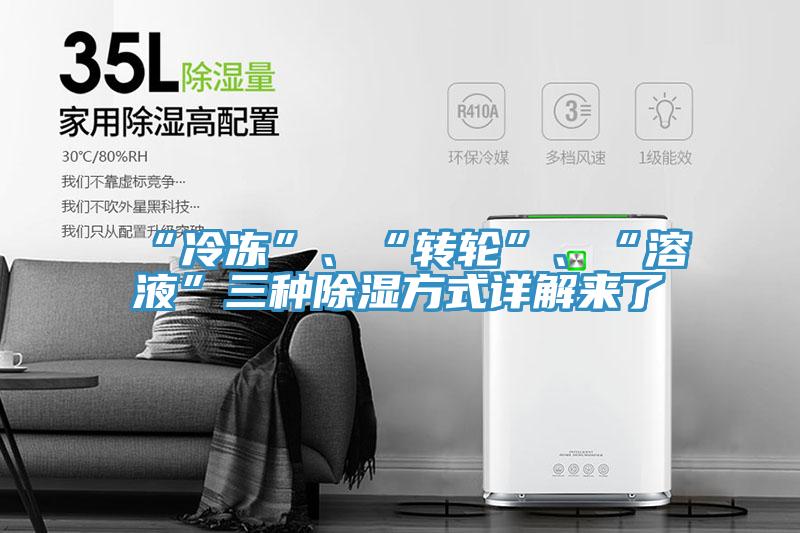 “冷凍”、“轉(zhuǎn)輪”、“溶液”三種除濕方式詳解來了