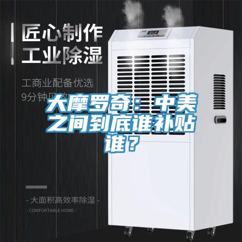 大摩羅奇：中美之間到底誰補(bǔ)貼誰？