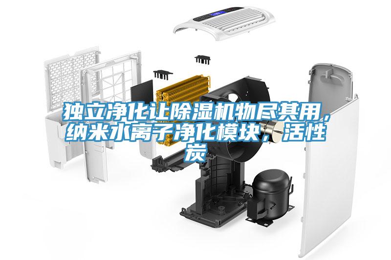獨(dú)立凈化讓除濕機(jī)物盡其用，納米水離子凈化模塊，活性炭