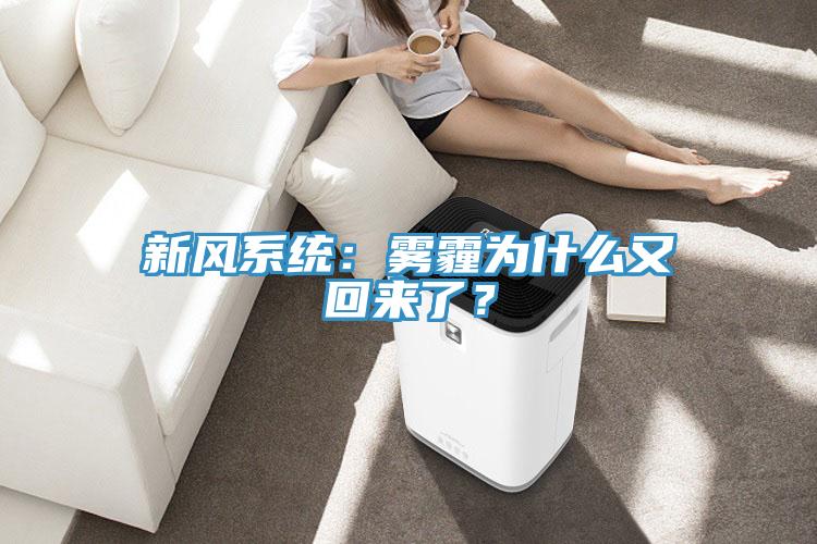 新風(fēng)系統(tǒng)：霧霾為什么又回來了？