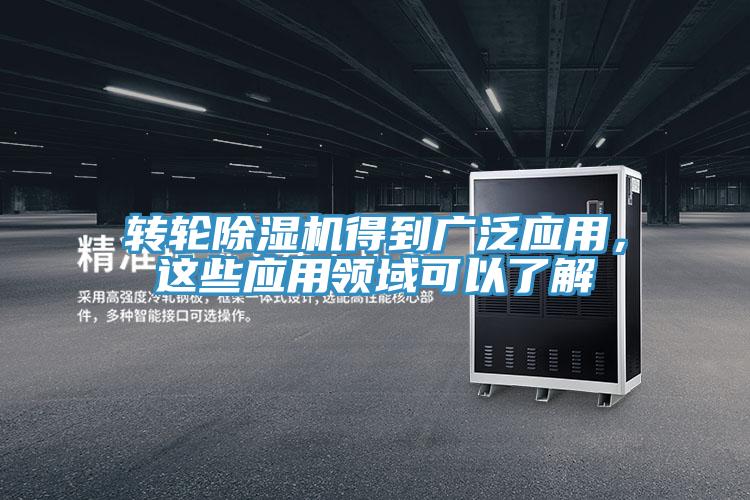 轉輪除濕機得到廣泛應用，這些應用領域可以了解