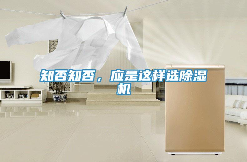 知否知否，應(yīng)是這樣選除濕機(jī)