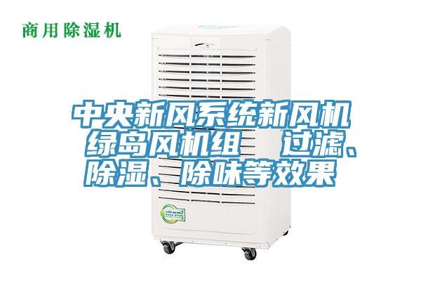 中央新風系統新風機 綠島風機組  過濾、除濕、除味等效果