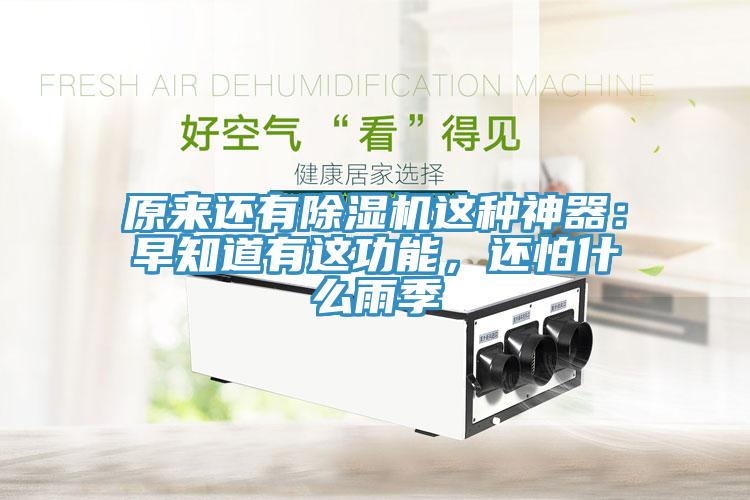 原來還有除濕機這種神器：早知道有這功能，還怕什么雨季