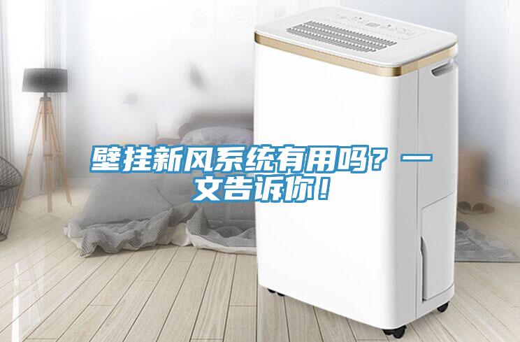壁掛新風系統有用嗎？一文告訴你！