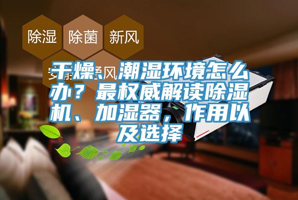 干燥、潮濕環境怎么辦？最權威解讀除濕機、加濕器，作用以及選擇