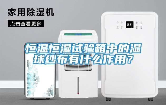 恒溫恒濕試驗(yàn)箱中的濕球紗布有什么作用？