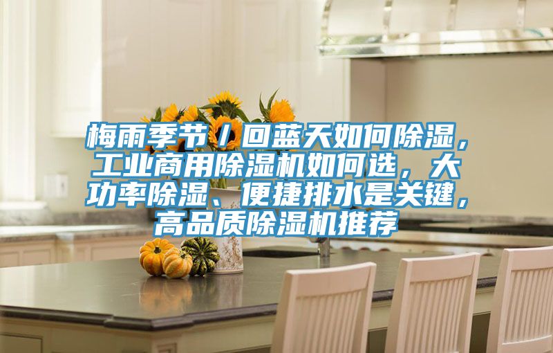 梅雨季節(jié)／回藍天如何除濕，工業(yè)商用除濕機如何選，大功率除濕、便捷排水是關鍵，高品質除濕機推薦