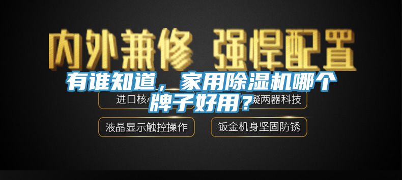 有誰知道，家用除濕機哪個牌子好用？